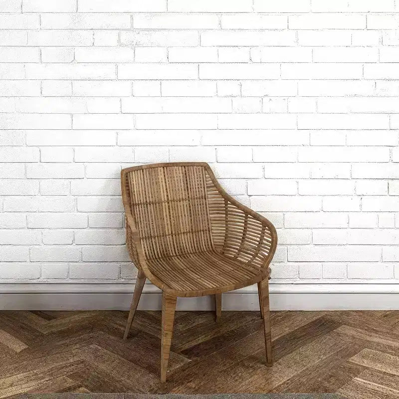 Poltrona in Rattan "Storied Home" Naturale: Struttura in Ferro Battuto, Nessun Assemblaggio, Pulizia con Panno Asciutto, Uso Adulti