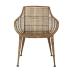 Poltrona in Rattan "Storied Home" Naturale: Struttura in Ferro Battuto, Nessun Assemblaggio, Pulizia con Panno Asciutto, Uso Adulti