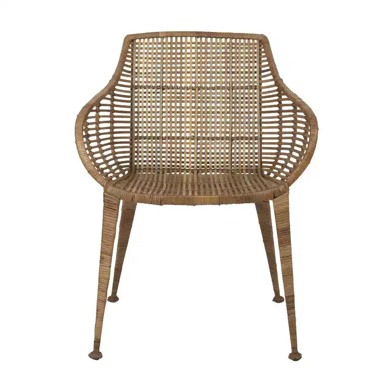 Poltrona in Rattan "Storied Home" Naturale: Struttura in Ferro Battuto, Nessun Assemblaggio, Pulizia con Panno Asciutto, Uso Adulti