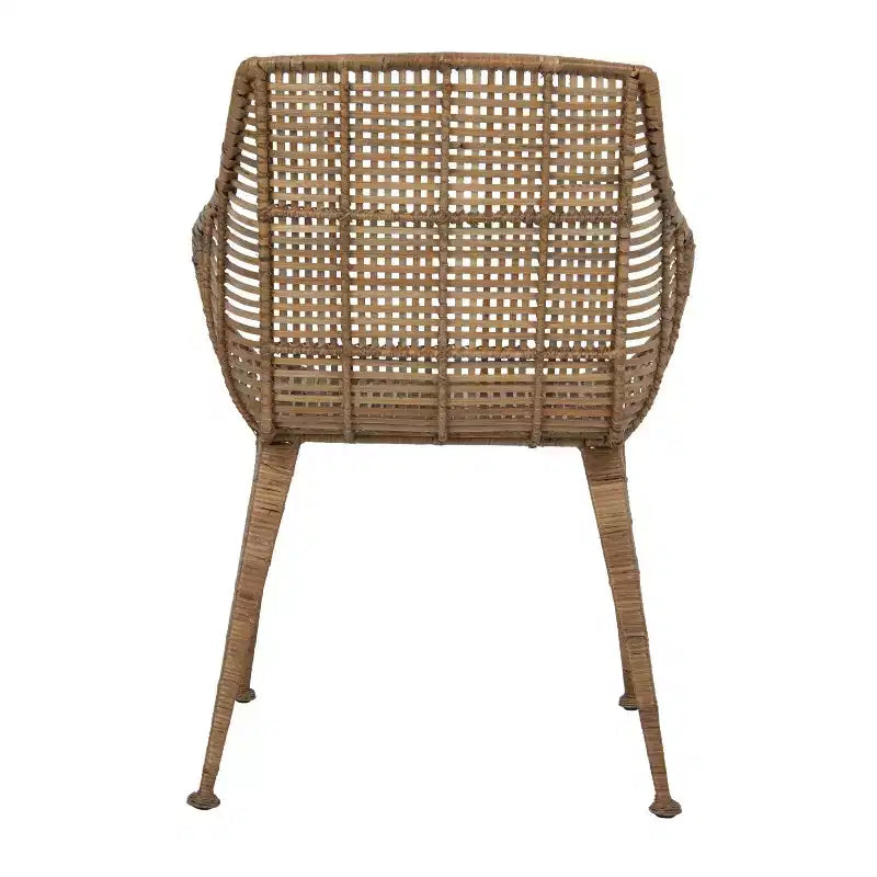 Poltrona in Rattan "Storied Home" Naturale: Struttura in Ferro Battuto, Nessun Assemblaggio, Pulizia con Panno Asciutto, Uso Adulti