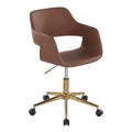 LumiSource Margarite Task Chair Gold/Brown PU