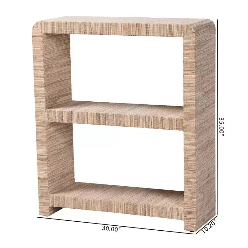bali & pari Libreria in erba intrecciata "Lucy" da 35" naturale