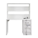 Scrivania Cargo da 47" bianca - Acme Furniture: struttura in metallo a L, nessun montaggio, cassetto multiuso