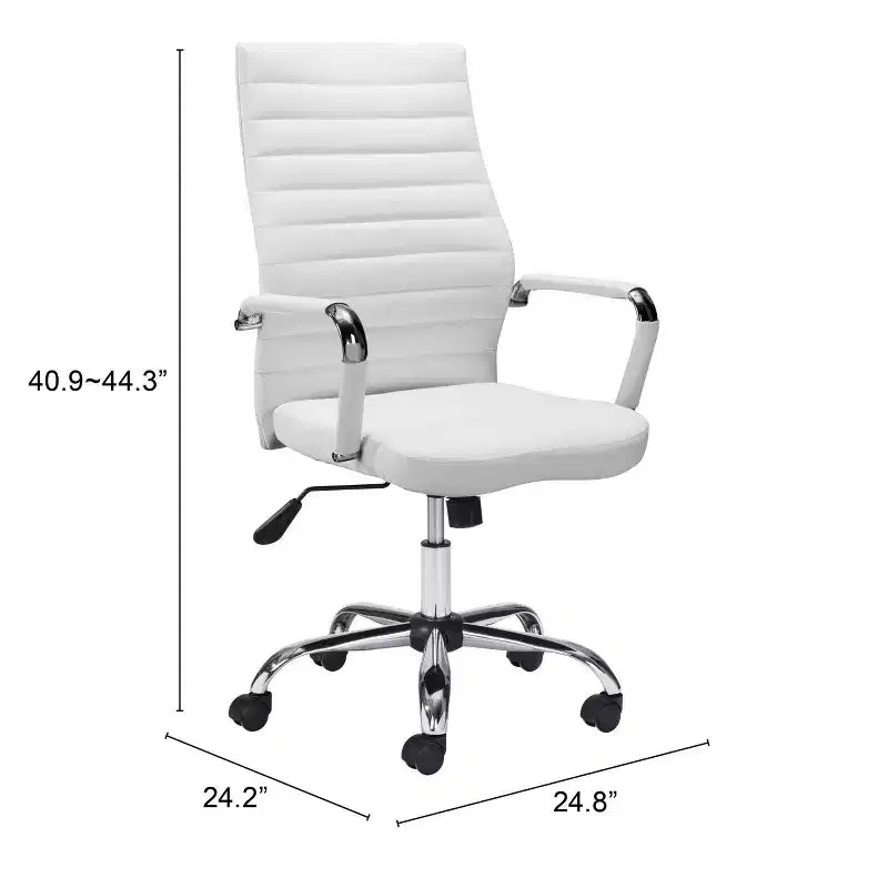 Sedia da ufficio Polaris bianca - ZM Home