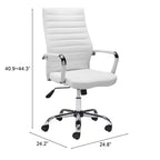 Sedia da ufficio Polaris bianca - ZM Home