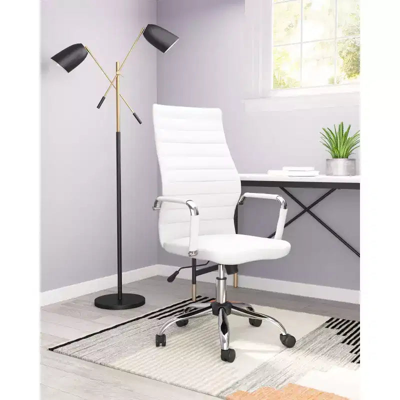 Sedia da ufficio Polaris bianca - ZM Home