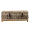 East at Main Bayside Hand Woven Coffee Table with Storage Brown