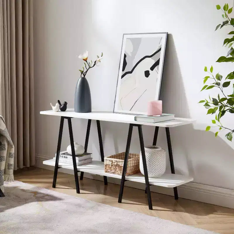Manhattan Comfort Credenza Moderna Celine da 47,24", Colore Bianco