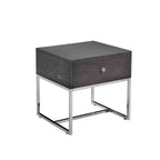 Acme Furniture Tavolino d'Appoggio Iban Quercia Grigia/Finitura Cromata