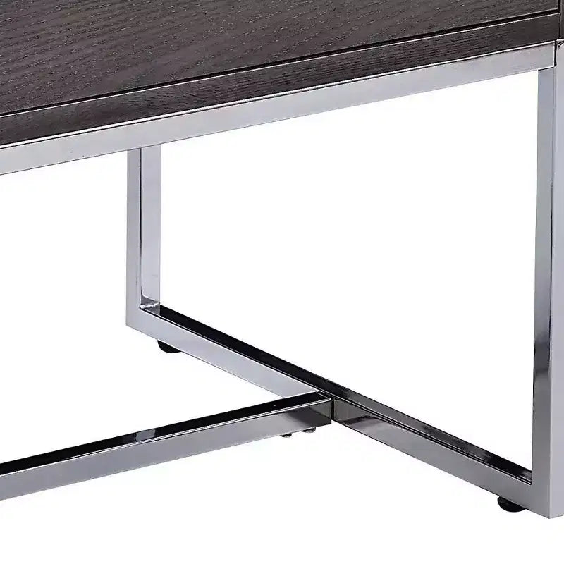 Acme Furniture Tavolino d'Appoggio Iban Quercia Grigia/Finitura Cromata