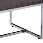 Acme Furniture Tavolino d'Appoggio Iban Quercia Grigia/Finitura Cromata
