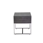 Acme Furniture Tavolino d'Appoggio Iban Quercia Grigia/Finitura Cromata