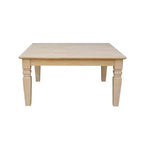 Tavolino da Caffè Java Square Legno/Marrone Chiaro - International Concepts: Legno Duro Grezzo, Stile Rustico, Alto 46 cm