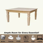Tavolino da Caffè Java Square Legno/Marrone Chiaro - International Concepts: Legno Duro Grezzo, Stile Rustico, Alto 46 cm