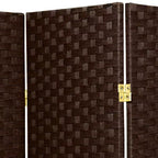 Divisorio in Fibra Intrecciata Alto 183 cm - Moka Scuro (3 Pannelli)