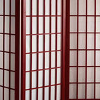 Paravento Shoji a 6 Pannelli, Altezza 122 cm - Palissandro: Oriental Furniture, Telaio in Legno Duro, Ferramenta in Metallo, Nessun Montaggio Richiesto