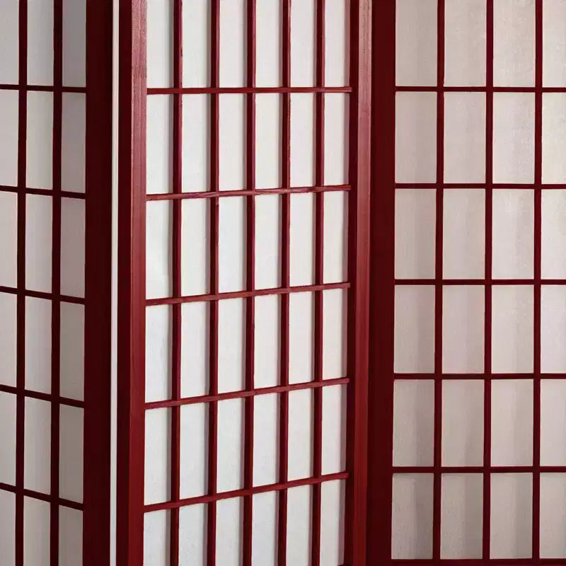 Paravento Shoji a 6 Pannelli, Altezza 122 cm - Palissandro: Oriental Furniture, Telaio in Legno Duro, Ferramenta in Metallo, Nessun Montaggio Richiesto