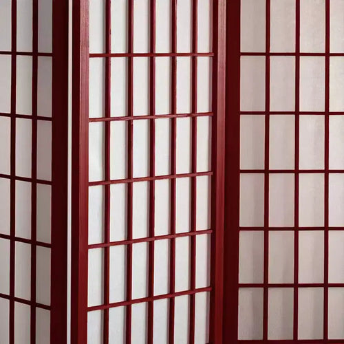 Paravento Shoji a 6 Pannelli, Altezza 122 cm - Palissandro: Oriental Furniture, Telaio in Legno Duro, Ferramenta in Metallo, Nessun Montaggio Richiesto