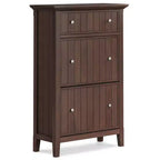 WyndenHall Normandy Entryway Shoe Storage Cabinet: Holds 16-24 Pairs, Tilt Open, Large Drawer