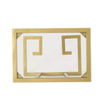 Tavolino d'appoggio a forma di C Hickson Modern Glam oro - Christopher Knight Home: Tavolino elegante, piano in vetro temperato, struttura in ferro