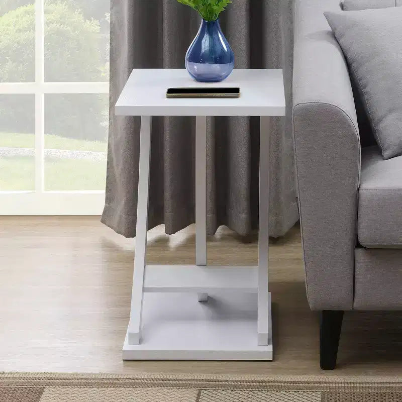 Tavolino laterale Newport Criss-Cross Breighton Home, bianco
