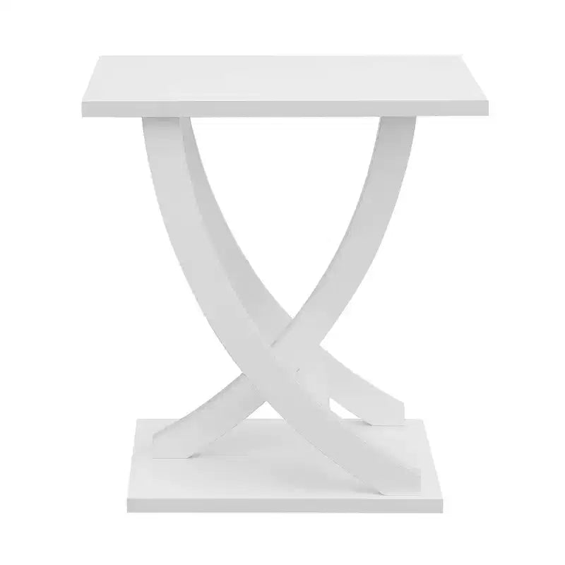 Tavolino laterale Newport Criss-Cross Breighton Home, bianco