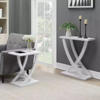 Tavolino laterale Newport Criss-Cross Breighton Home, bianco