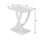 Tavolino laterale Newport Criss-Cross Breighton Home, bianco
