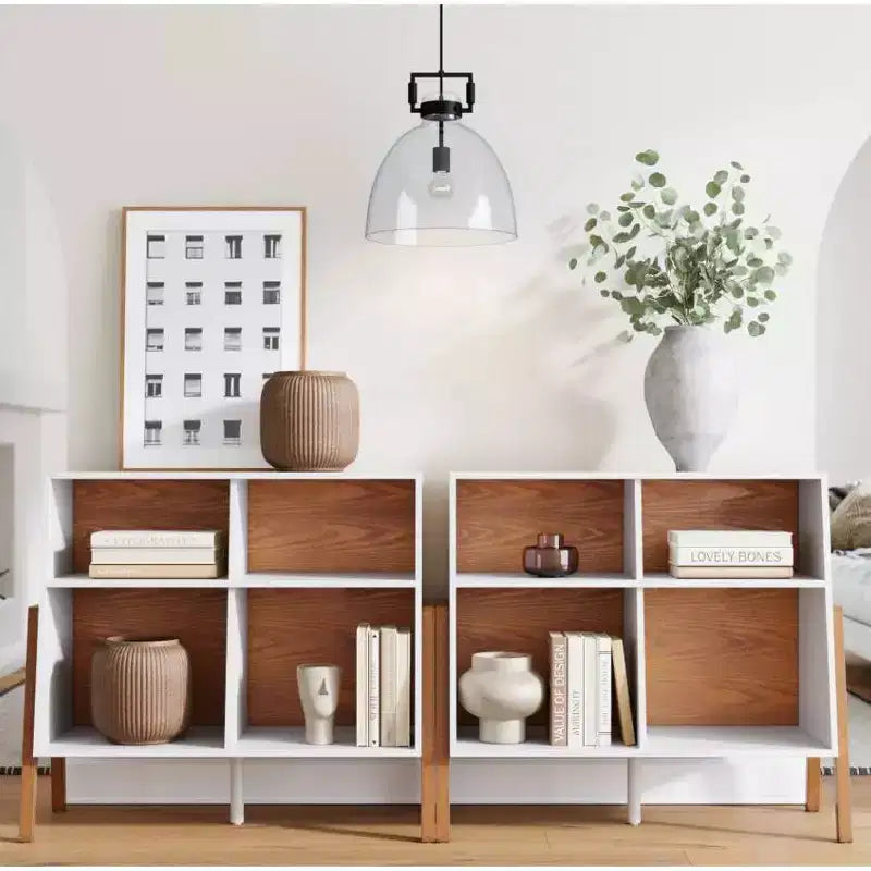 Nathan James Set di 2 Console con Cubby Telos Bianche