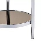 Acme Furniture Abbe Tavolino da Caffè in Vetro Finitura Cromata