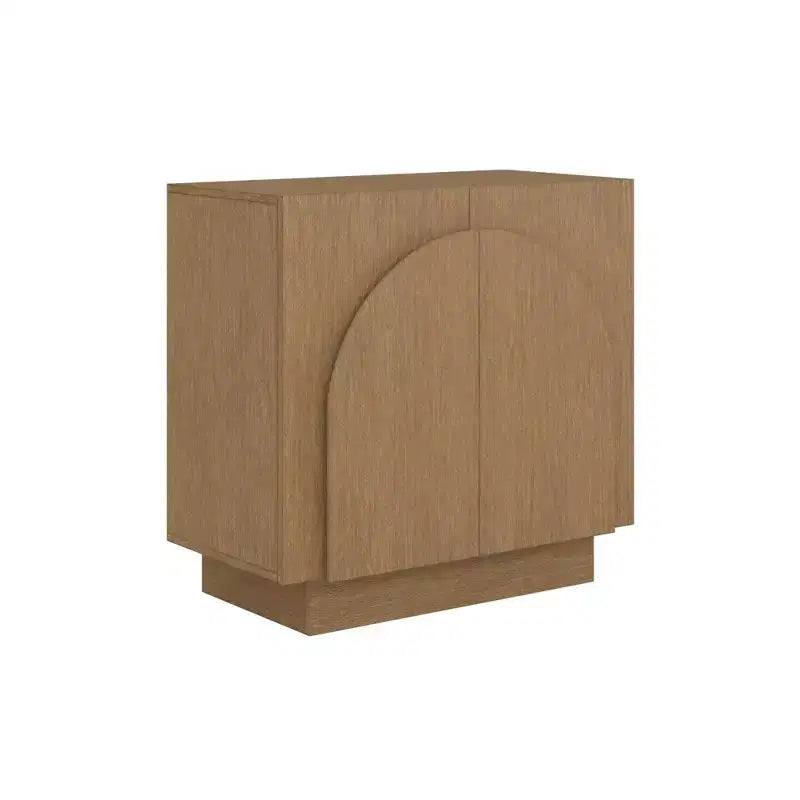 Nathan James Set of 4 Iris Wood Arched Console Table with Doors Brown
