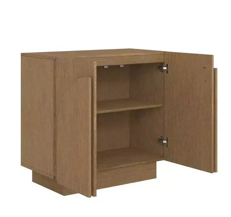 Nathan James Set di 4 consolle Iris in legno ad arco con ante, marrone
