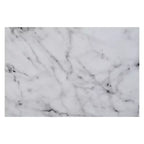 Tavolino Rotondo in Finto Marmo Gold Coast Faux Marble/Silver - Breighton Home: Elegante Struttura in Metallo, 62 cm di Altezza