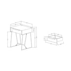 Tavolino Loftis in Stile Moderno Blu - HOMES: Inside + Out: Base in Metallo Geometrica, Piano Rettangolare