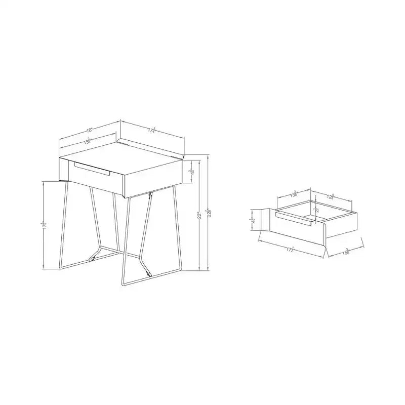 Tavolino Loftis in Stile Moderno Blu - HOMES: Inside + Out: Base in Metallo Geometrica, Piano Rettangolare