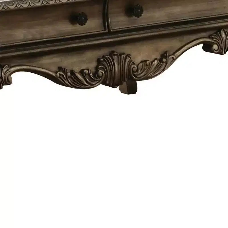 Tavolino da caffè Ragenardus di Acme Furniture, finitura rovere vintage