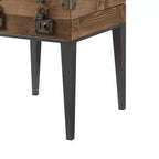 Tavolino d'appoggio Kolin 20" Rovere rustico/Grigio opaco - Acme Furniture: Vetrina, Vetro smussato, Nessun assemblaggio