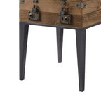 Tavolino d'appoggio Kolin 20" Rovere rustico/Grigio opaco - Acme Furniture: Vetrina, Vetro smussato, Nessun assemblaggio