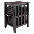 Tavolino Winsome Morris con Cestini Espresso/Cioccolato: Contenitore Compatto, Supporto per Stampante, Design Stretto