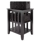 Tavolino Winsome Morris con Cestini Espresso/Cioccolato: Contenitore Compatto, Supporto per Stampante, Design Stretto