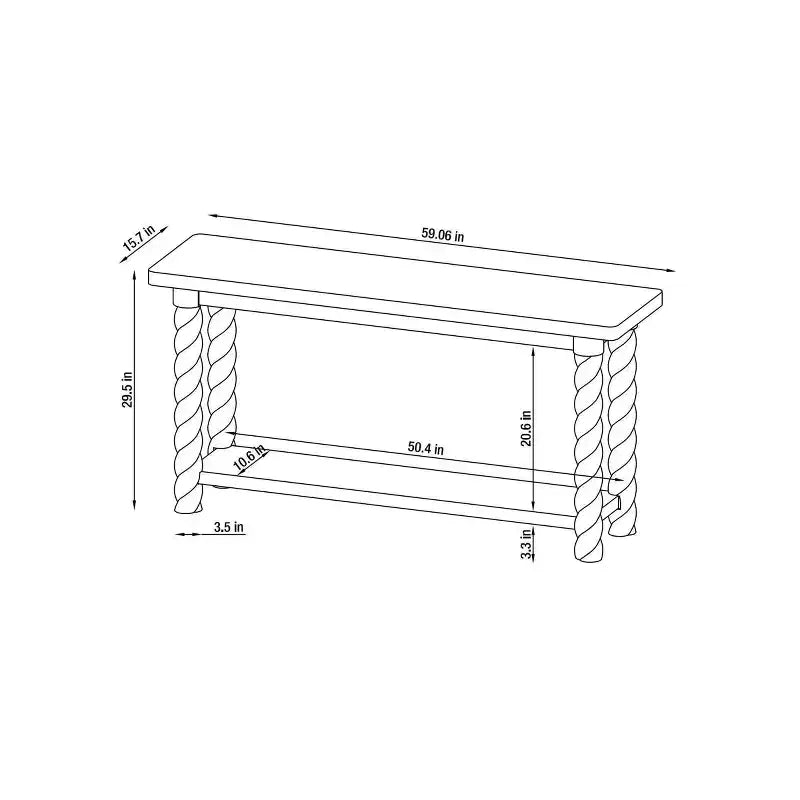 Consolle da 60'' con gambe intrecciate - Threshold™ ideato con Studio McGee