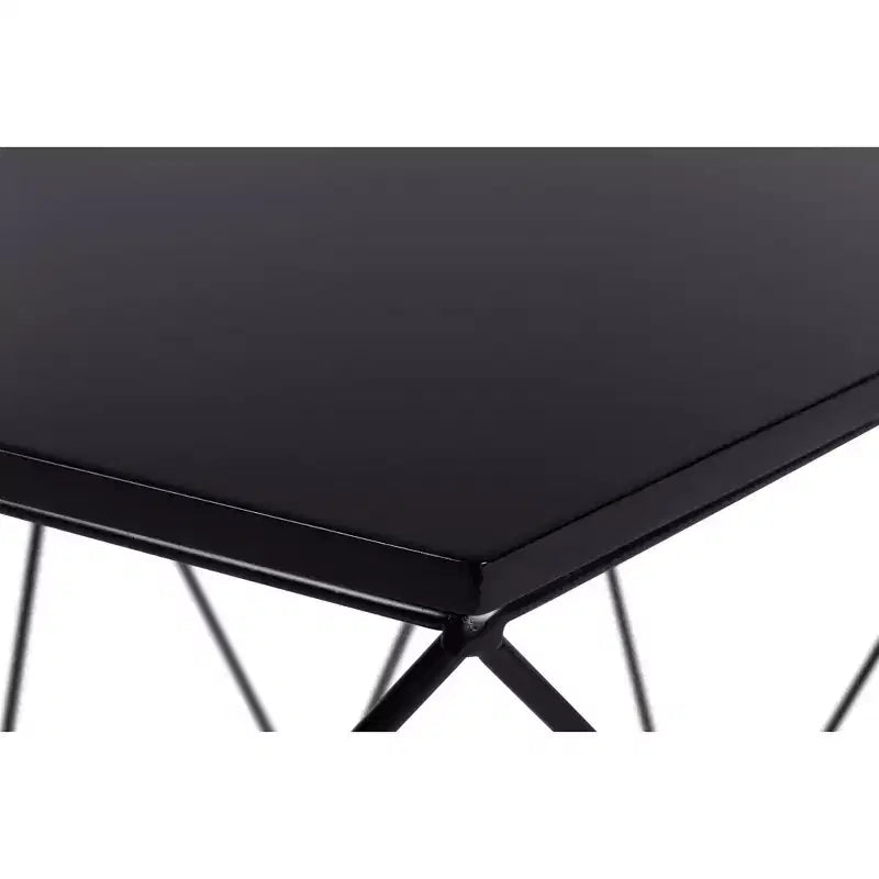Adore Decor Element Tavolino Geometrico Nero Notte: Esagonale, Struttura in Ferro, Nessun Montaggio Richiesto