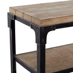 Consolle rustica a 3 ripiani Olivia & May, marrone: stile industriale, ripiani fissi, struttura in legno, mobile contenitore per ingresso