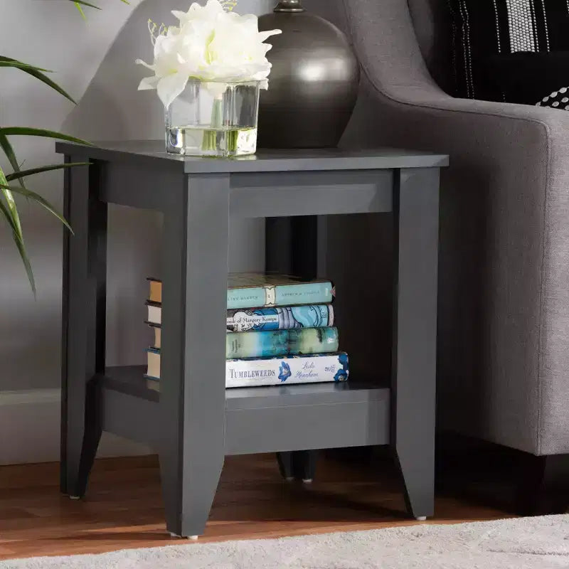 Tavolino Audra Wood grigio - Baxton Studio