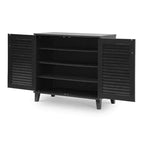 Baxton Studio Coolidge Shoe - Armadietto portascarpe - Espresso: Legno composito, Organizzatore indipendente per 16 paia