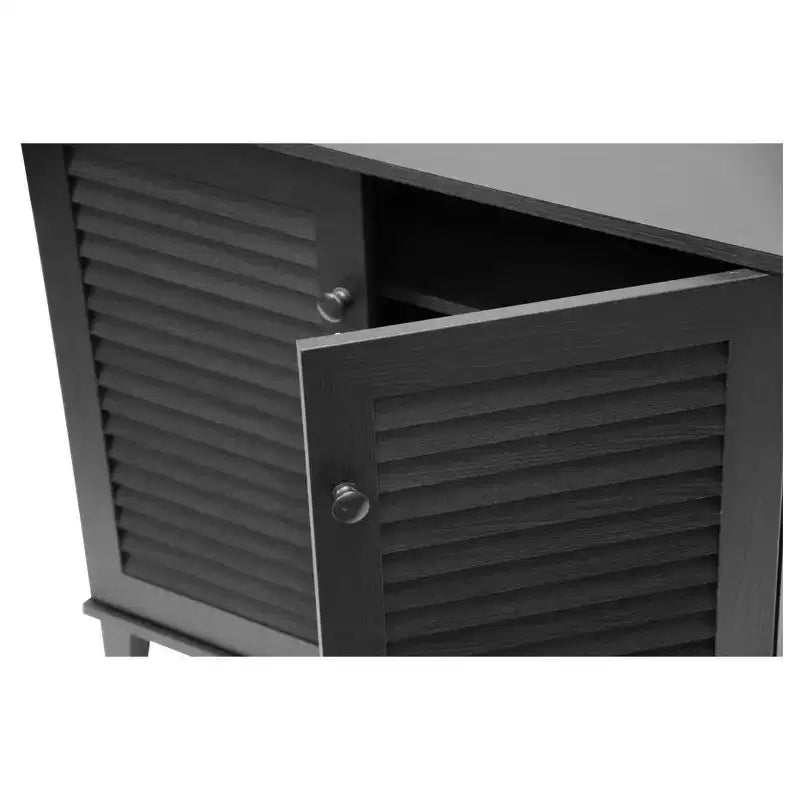 Baxton Studio Coolidge Shoe - Armadietto portascarpe - Espresso: Legno composito, Organizzatore indipendente per 16 paia