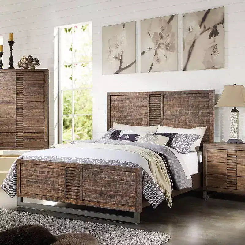 Letto Queen Andria di Acme Furniture, Rovere rigenerato