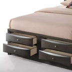 Letto Queen Acme Furniture 91" Ireland, finitura rovere grigio