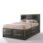 Letto Queen Acme Furniture 91" Ireland, finitura rovere grigio