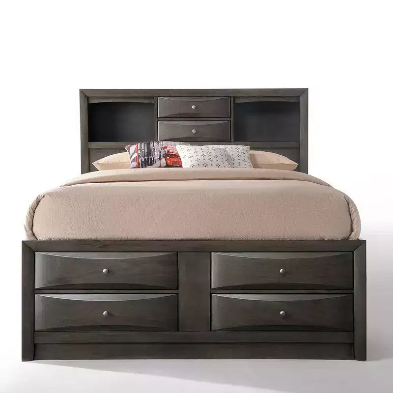 Letto Queen Acme Furniture 91" Ireland, finitura rovere grigio